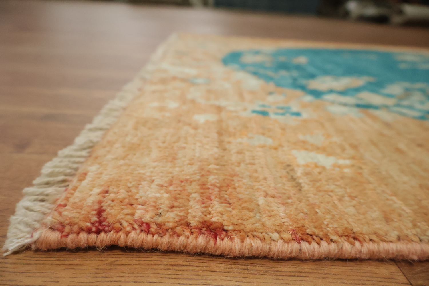 Animal Pictorial Oushak Vegetable Dye Foyer Rug 3x4
