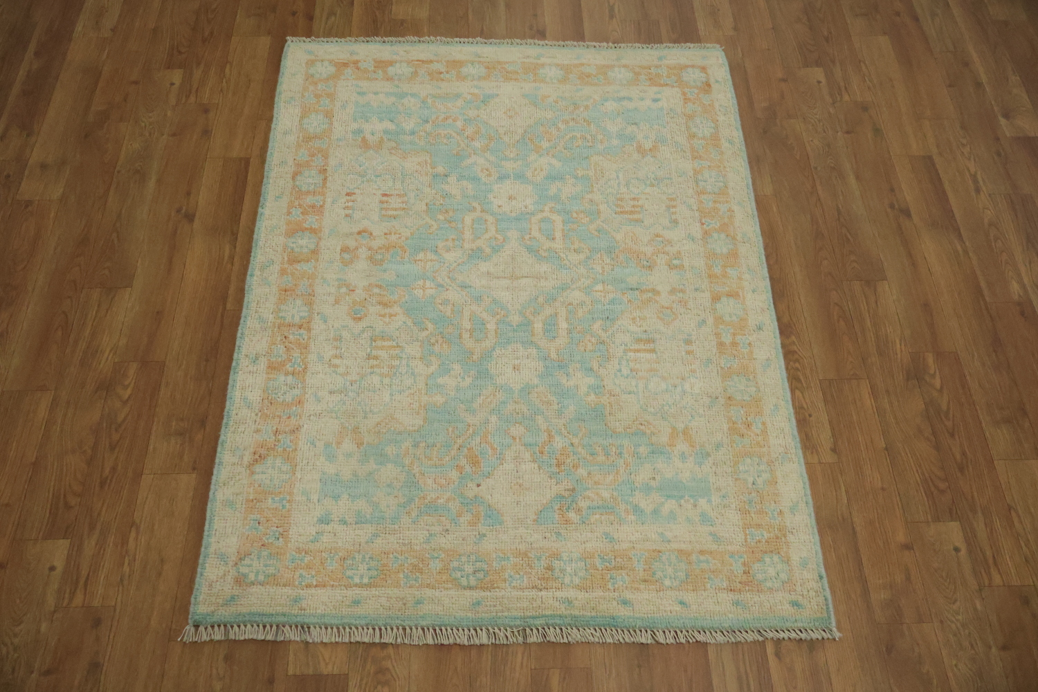 Vegetable Dye Oushak Turkish Rug 3x4