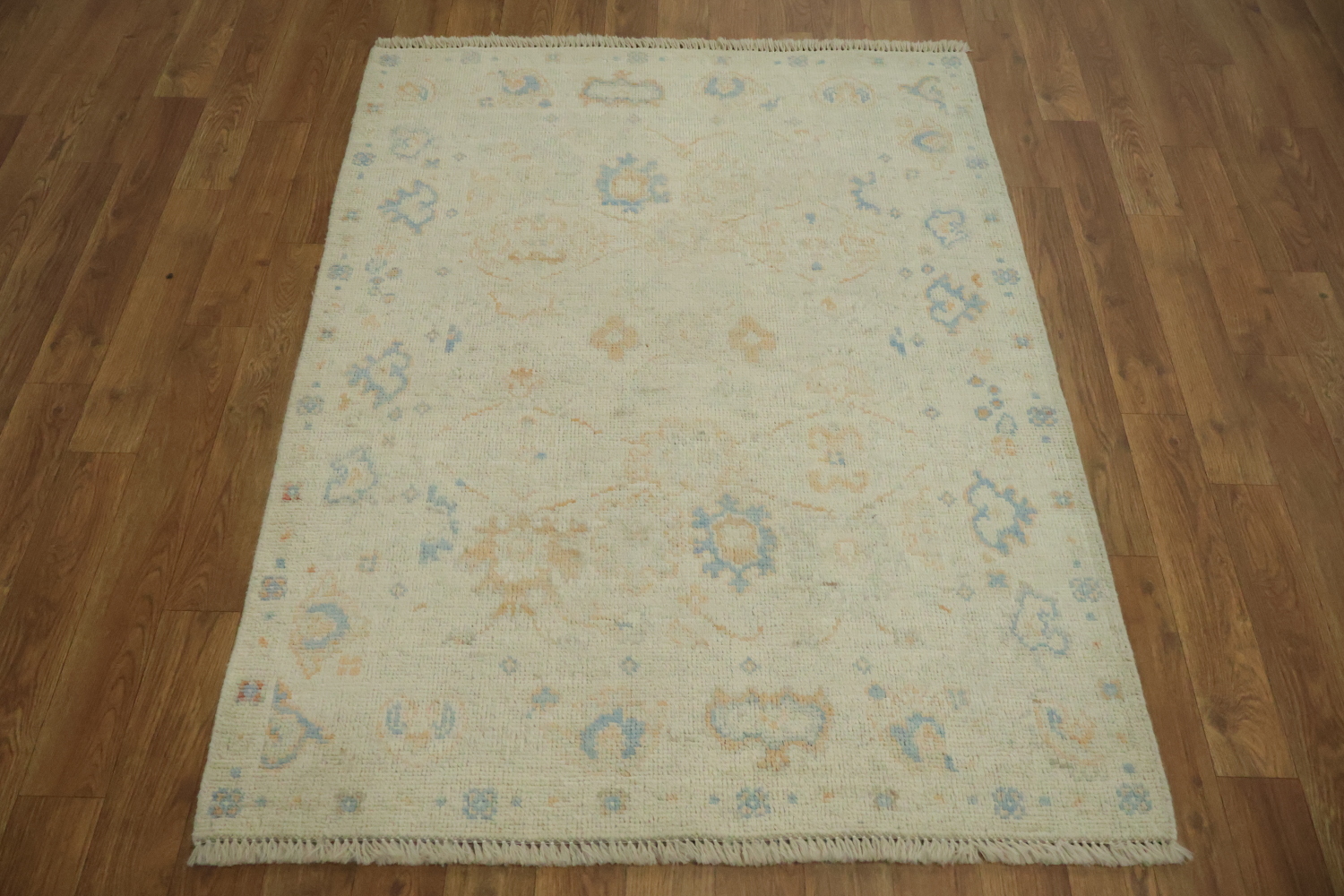 Vegetable Dye Oushak Turkish Accent Rug 3x4