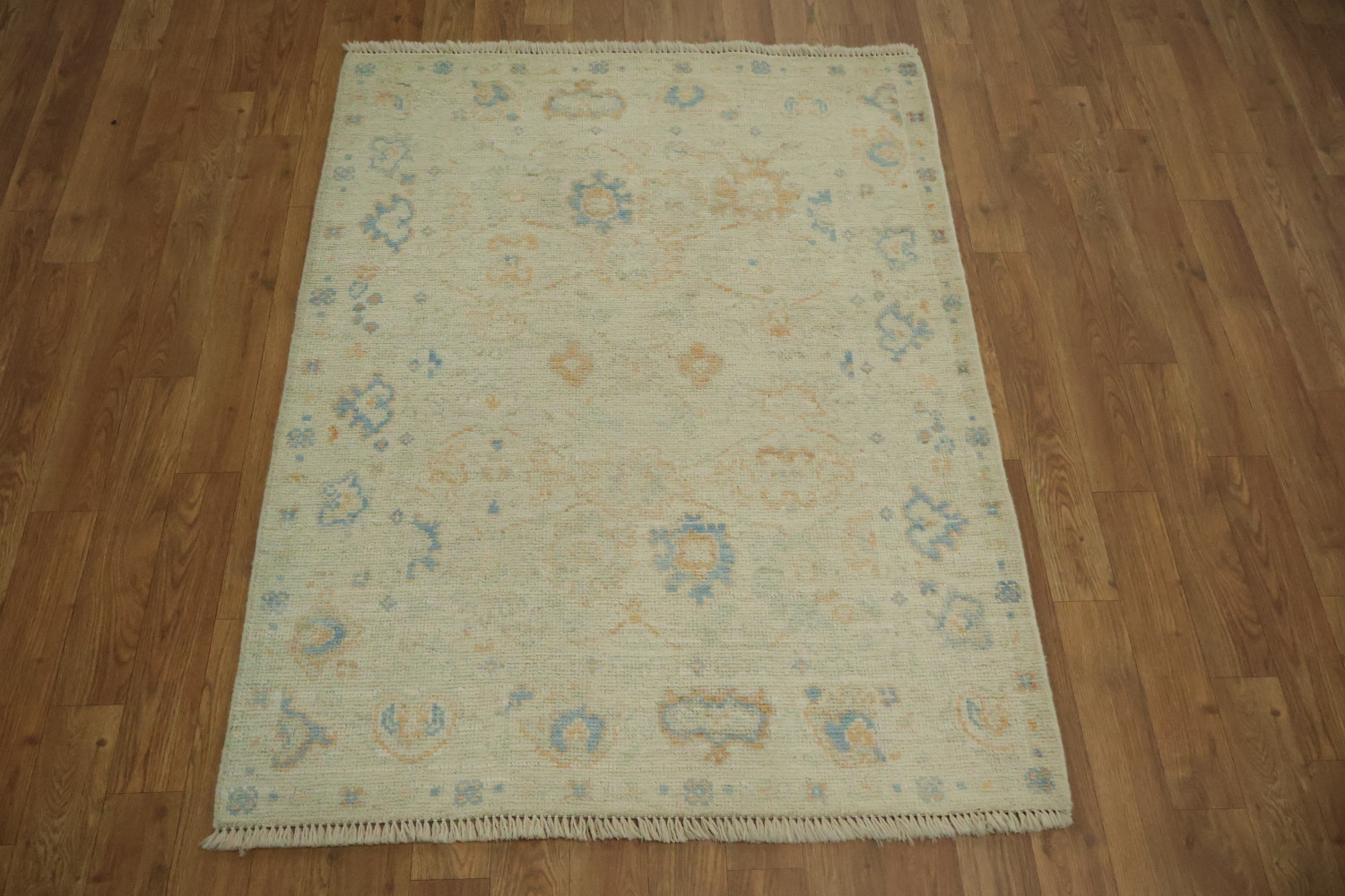 Vegetable Dye Oushak Turkish Accent Rug 3x4