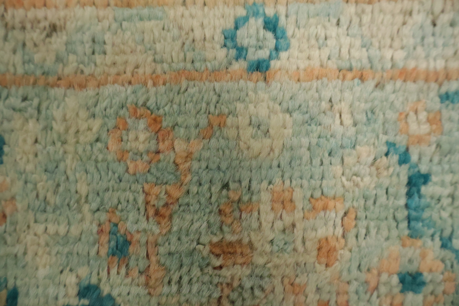 Vegetable Dye Oushak Turkish Foyer Rug 3x4