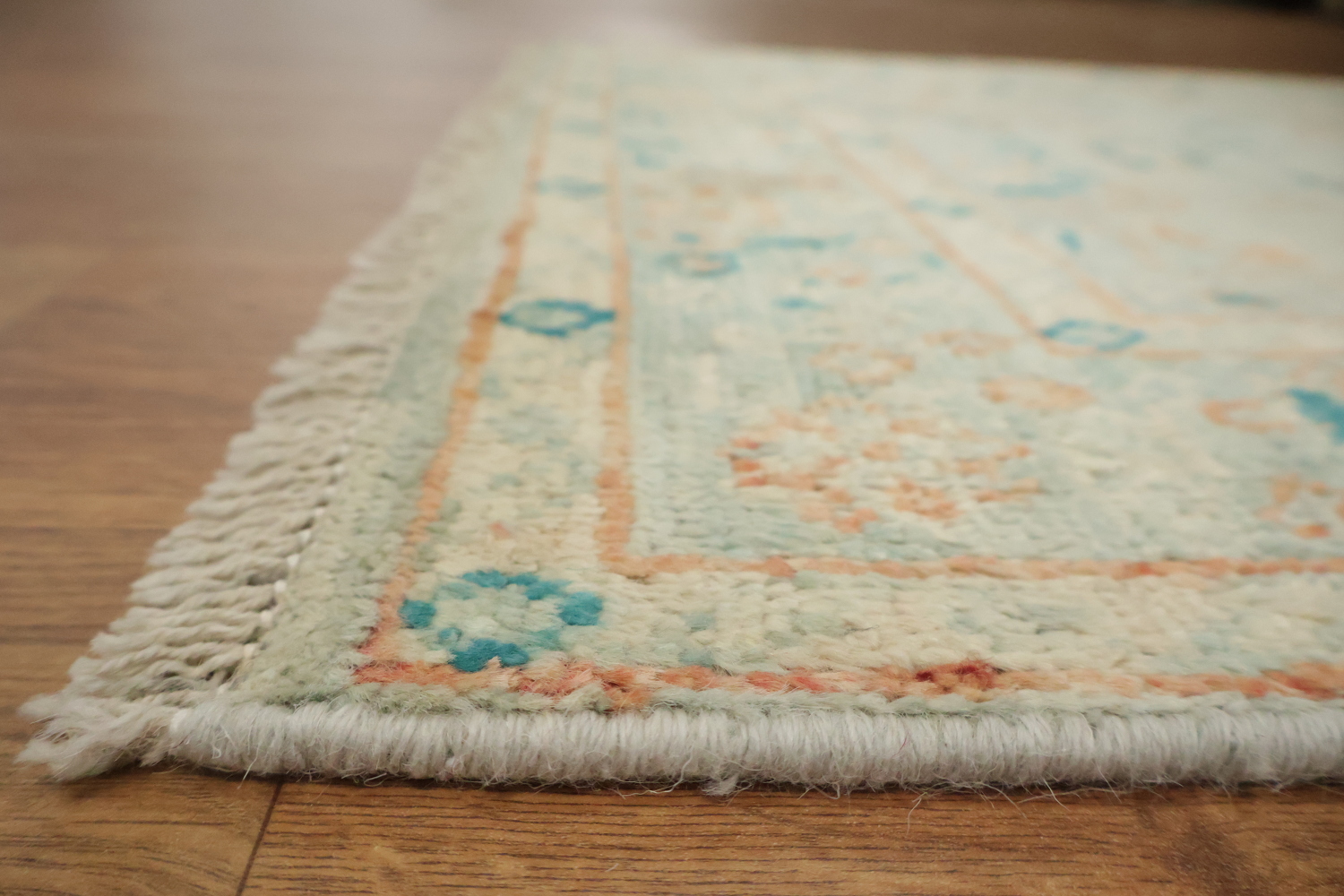 Vegetable Dye Oushak Turkish Foyer Rug 3x4