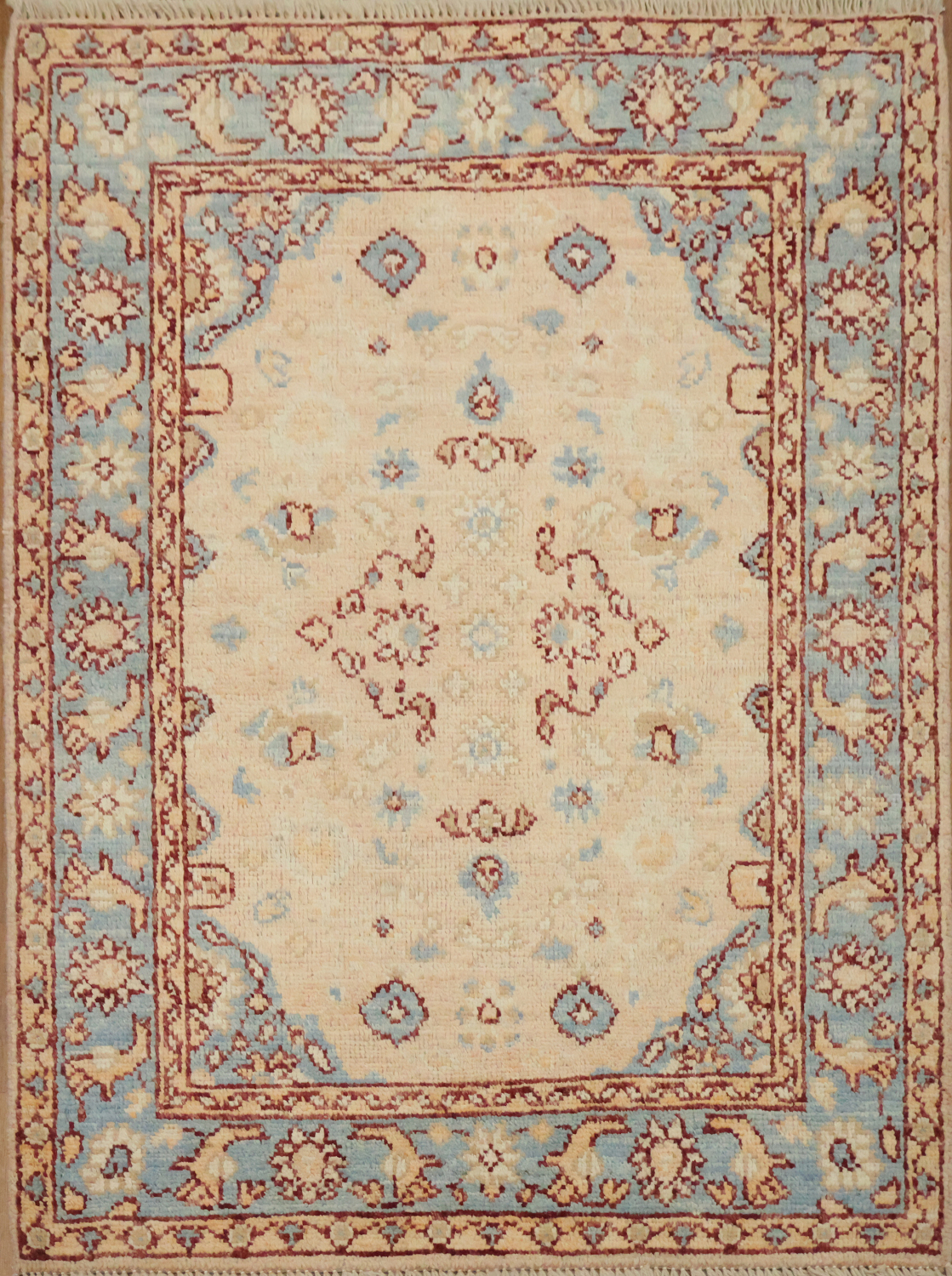 Vegetable Dye Oushak Turkish Accent Rug 3x4