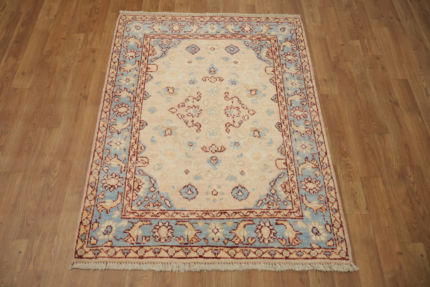 Vegetable Dye Oushak Turkish Accent Rug 3x4