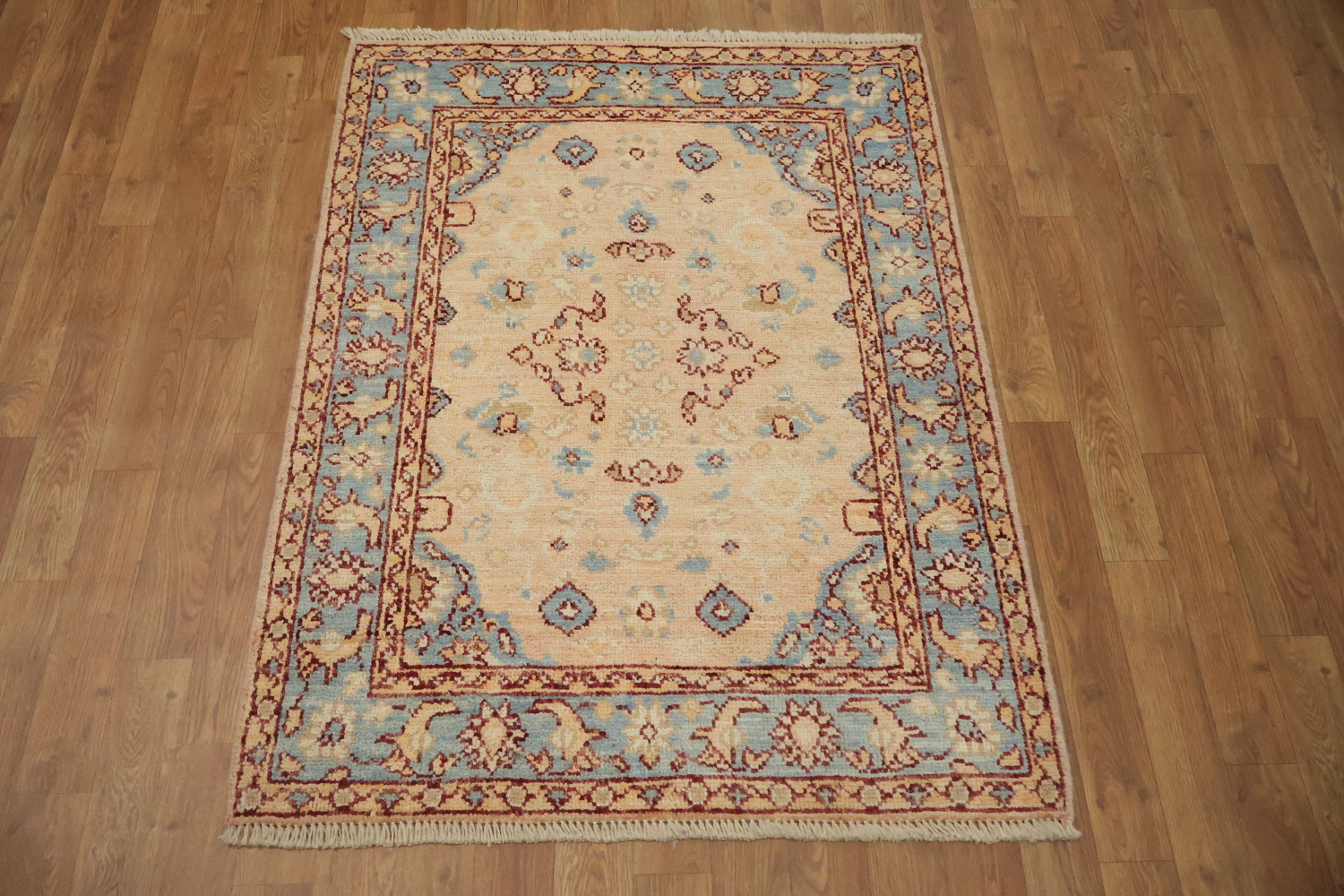 Vegetable Dye Oushak Turkish Accent Rug 3x4