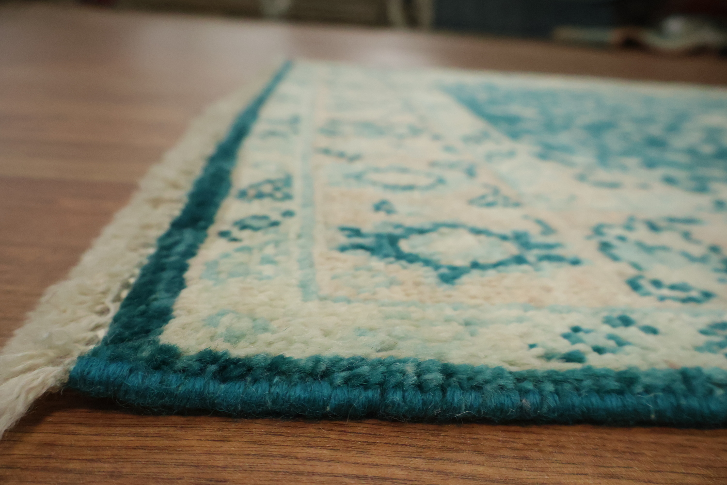 Vegetable Dye Oushak Turkish Foyer Rug 3x4