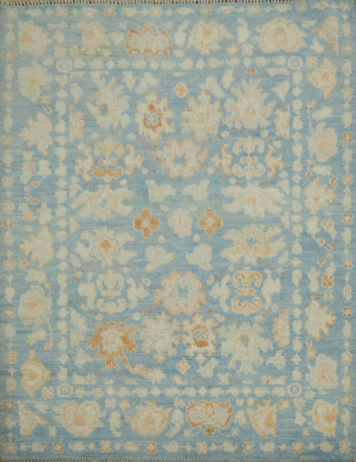 Vegetable Dye Oushak Turkish Accent Rug 3x4