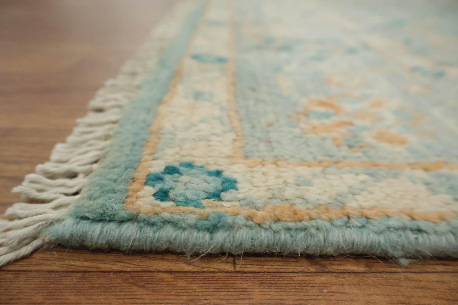 Vegetable Dye Oushak Turkish Foyer Rug 3x4