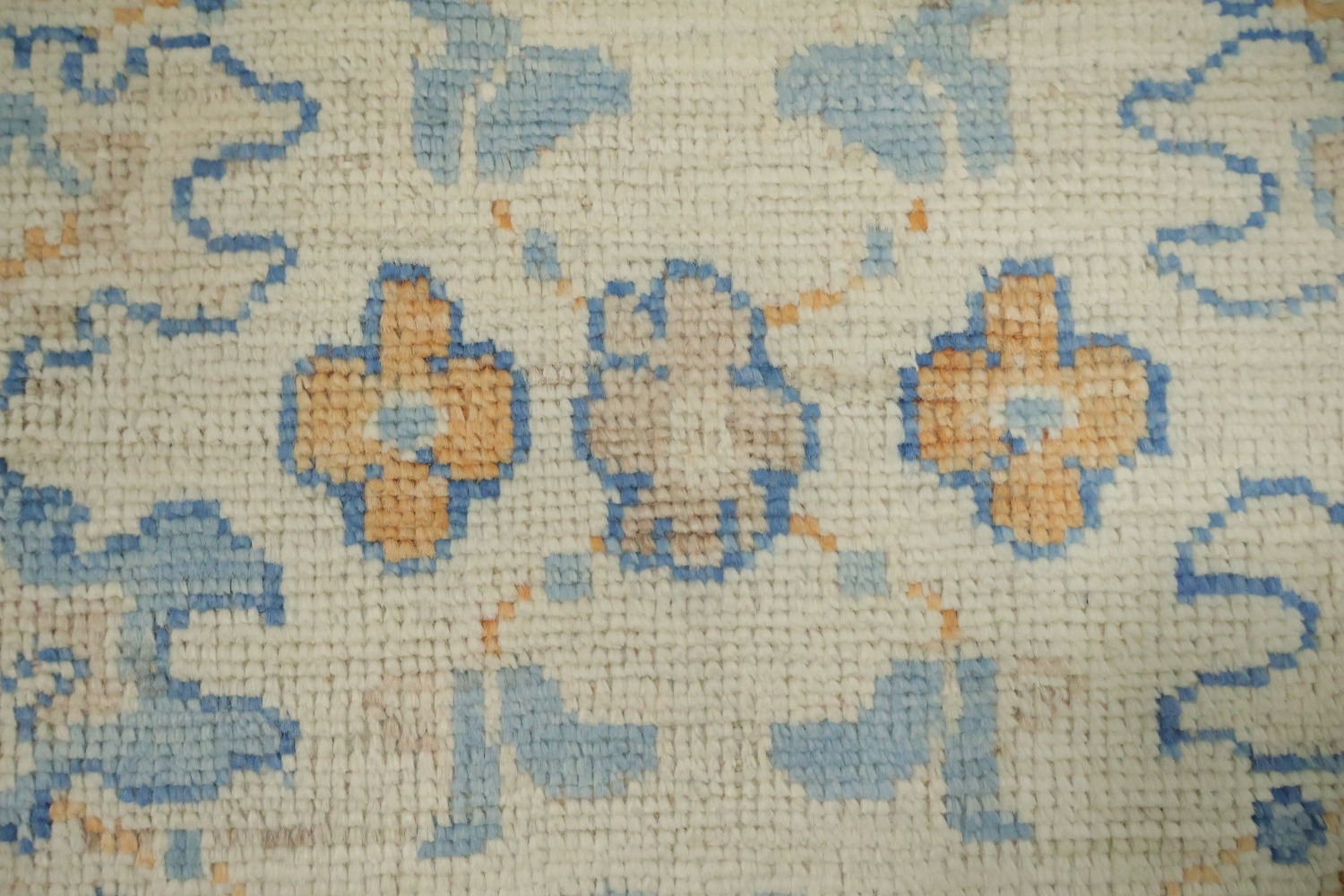Vegetable Dye Oushak Turkish Foyer Rug 3x4