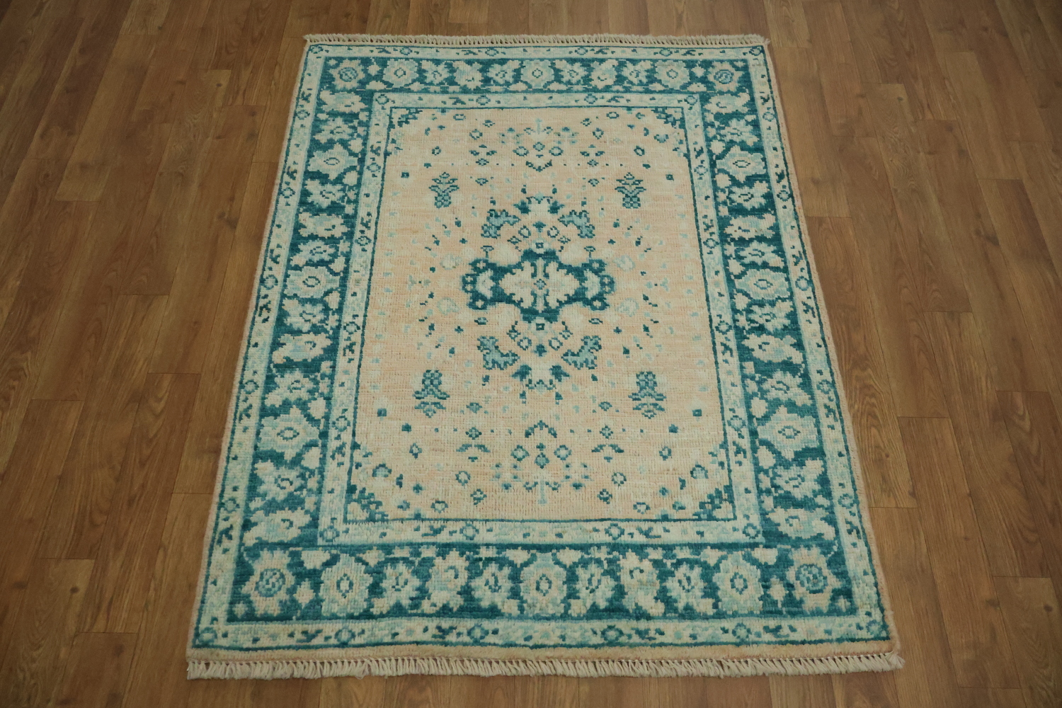 Vegetable Dye Oushak Turkish Accent Rug 3x4