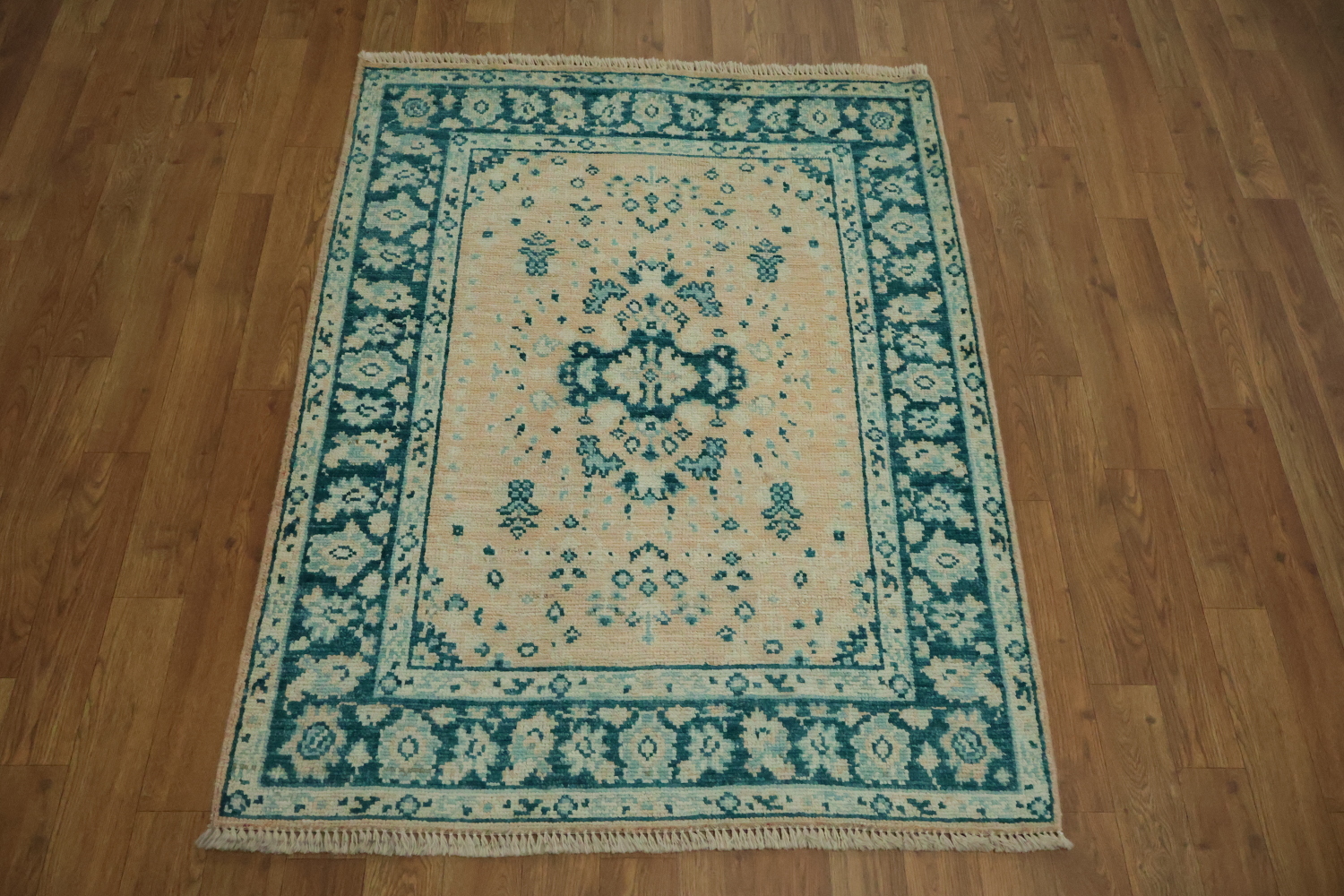 Vegetable Dye Oushak Turkish Accent Rug 3x4