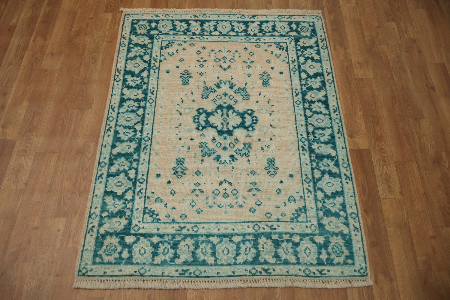 Vegetable Dye Oushak Turkish Accent Rug 3x4