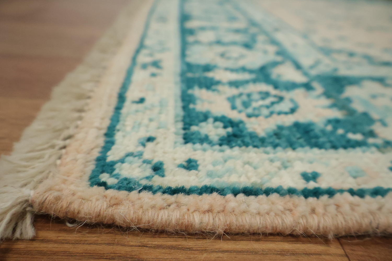 Vegetable Dye Oushak Turkish Accent Rug 3x4