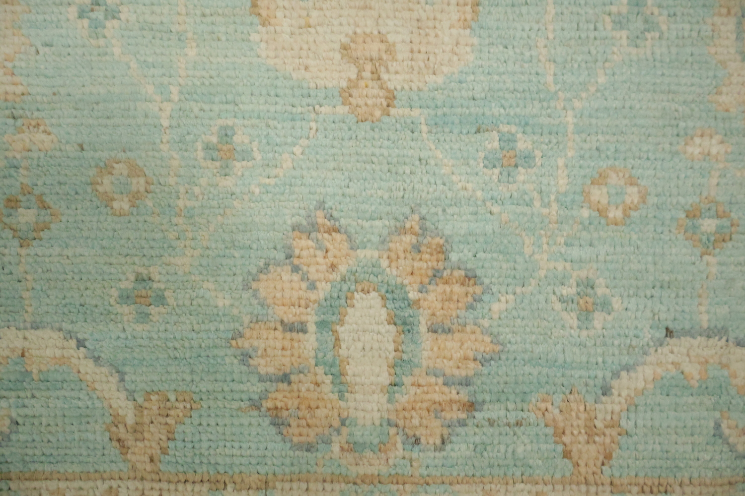 Vegetable Dye Oushak Turkish Foyer Rug 3x4