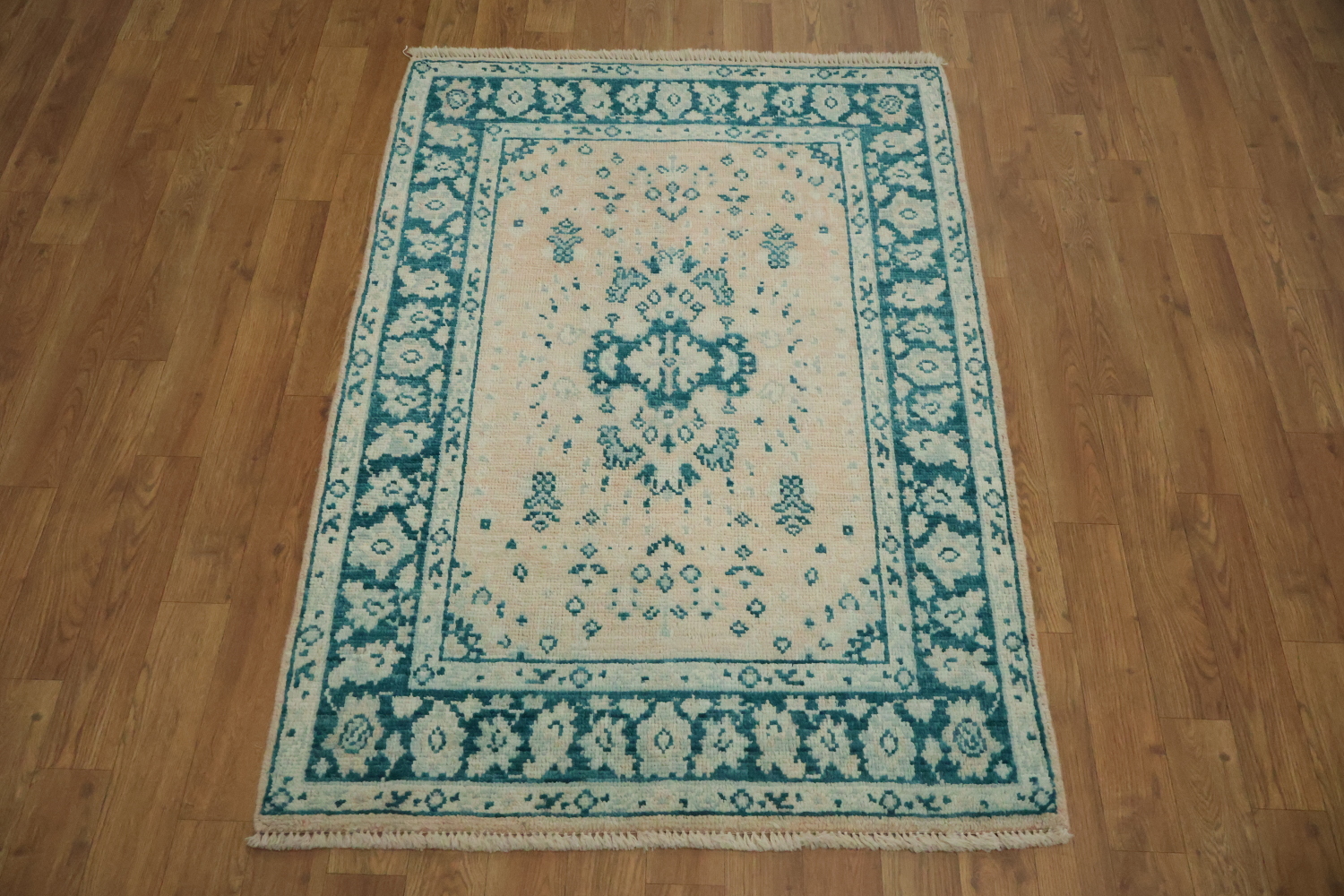 Vegetable Dye Oushak Turkish Foyer Rug 3x4