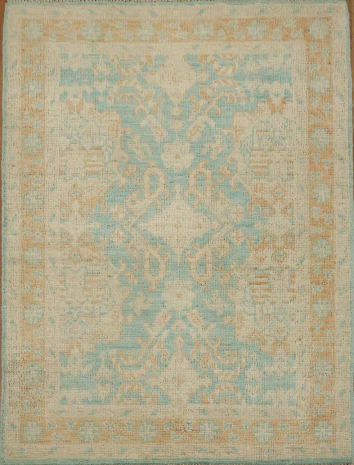 Vegetable Dye Oushak Turkish Accent Rug 3x4