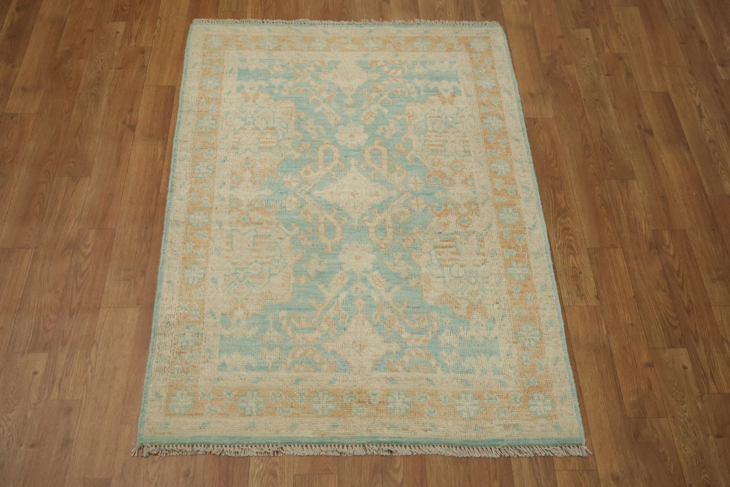 Vegetable Dye Oushak Turkish Accent Rug 3x4