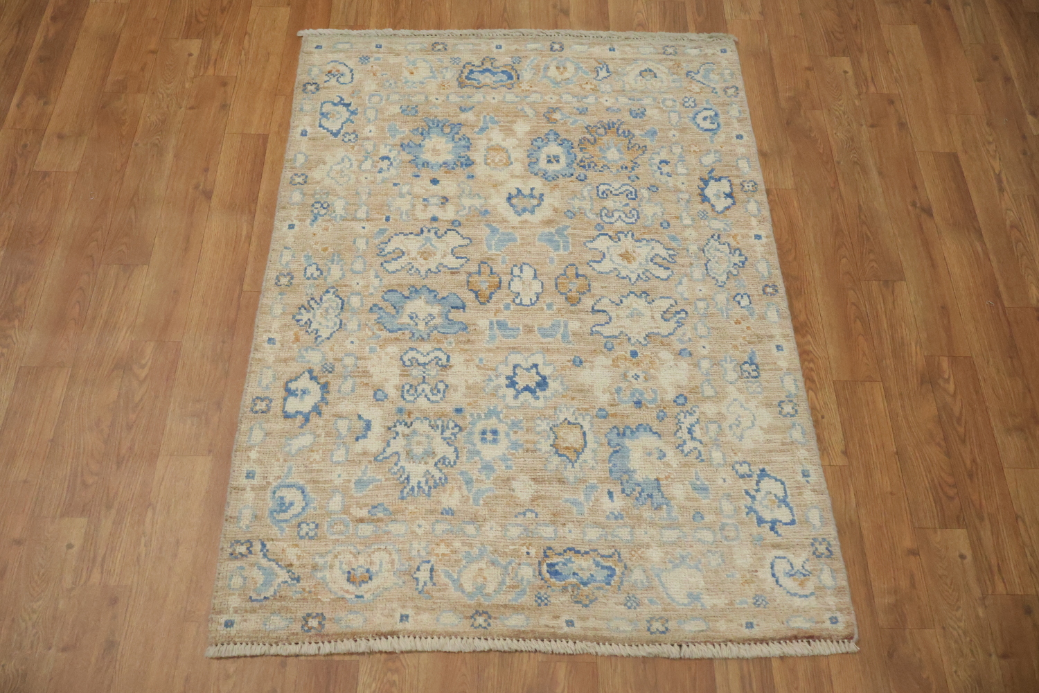 Vegetable Dye Oushak Turkish Foyer Rug 3x4