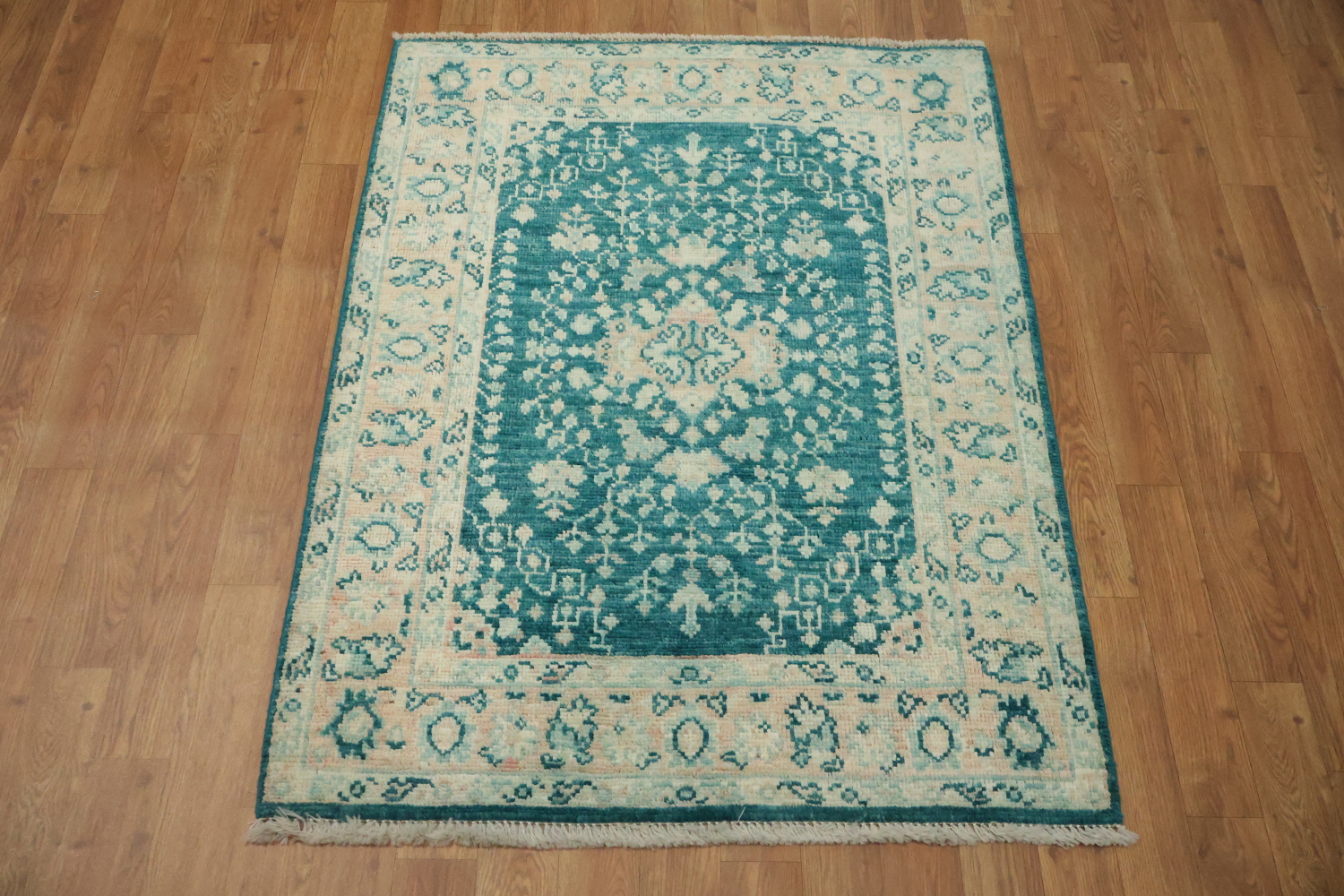 Vegetable Dye Oushak Turkish Accent Rug 3x4