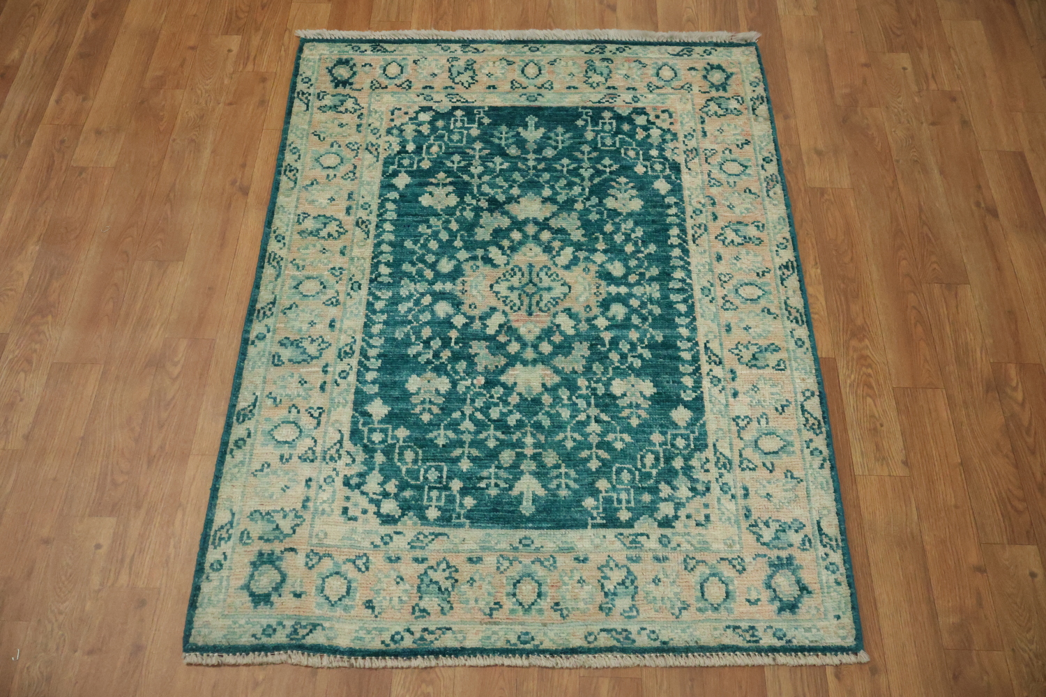 Vegetable Dye Oushak Turkish Accent Rug 3x4