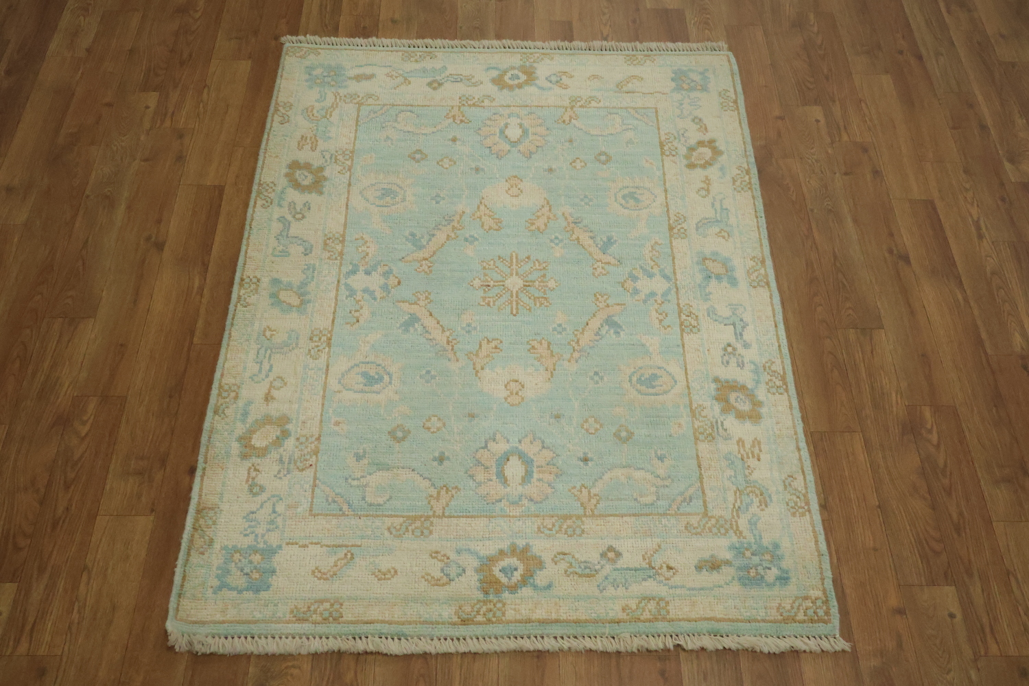 Vegetable Dye Oushak Turkish Accent Rug 3x4