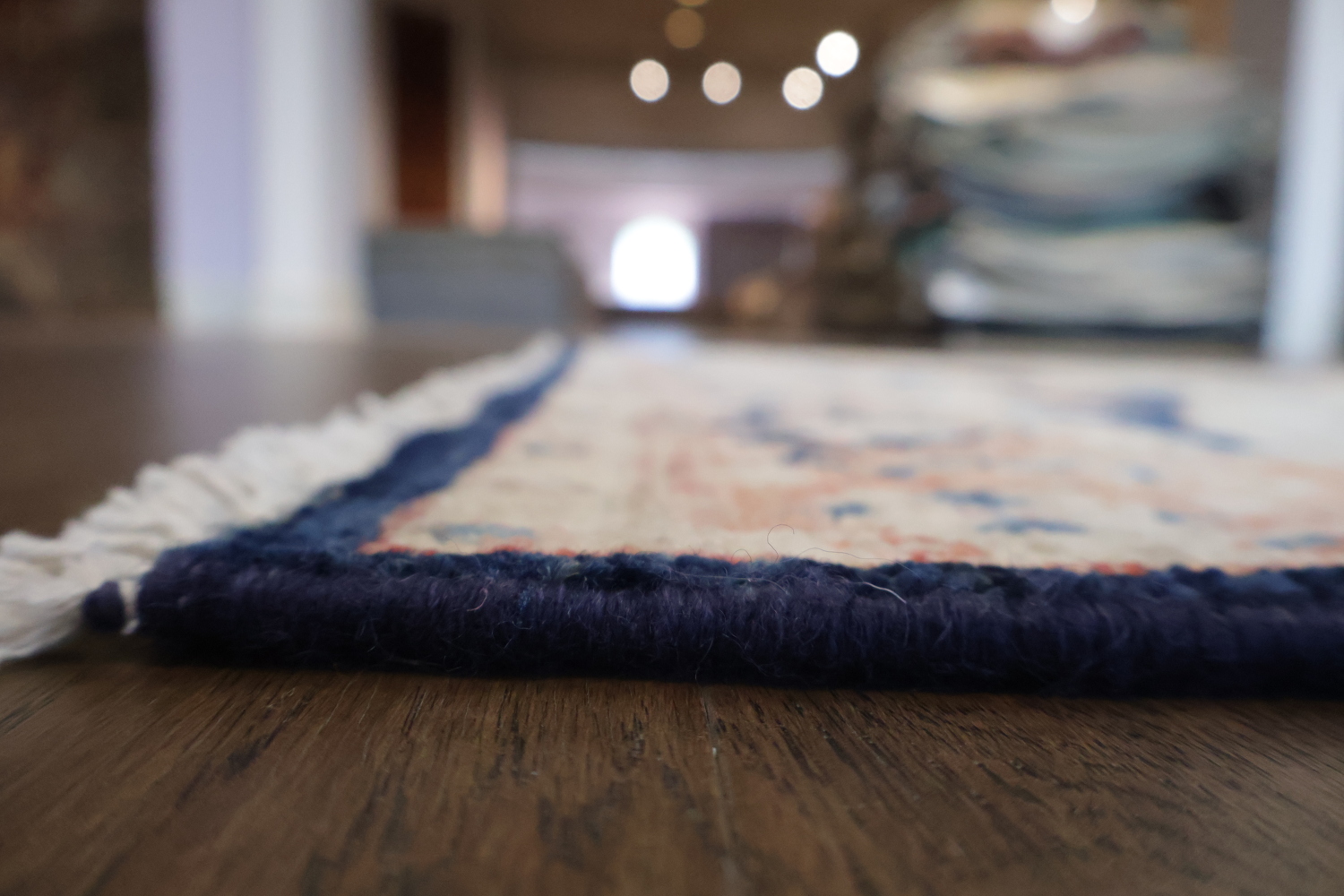 Traditional Navy Blue and Rust Heriz Serapi Runner Rug 3x11 ft