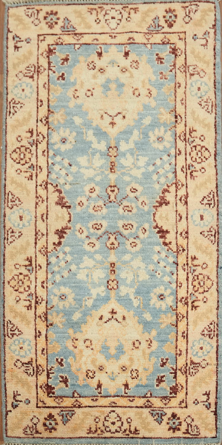 Vegetable Dye Oushak Turkish Foyer Rug 2x4