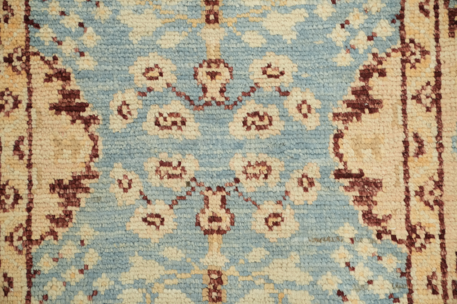 Vegetable Dye Oushak Turkish Foyer Rug 2x4