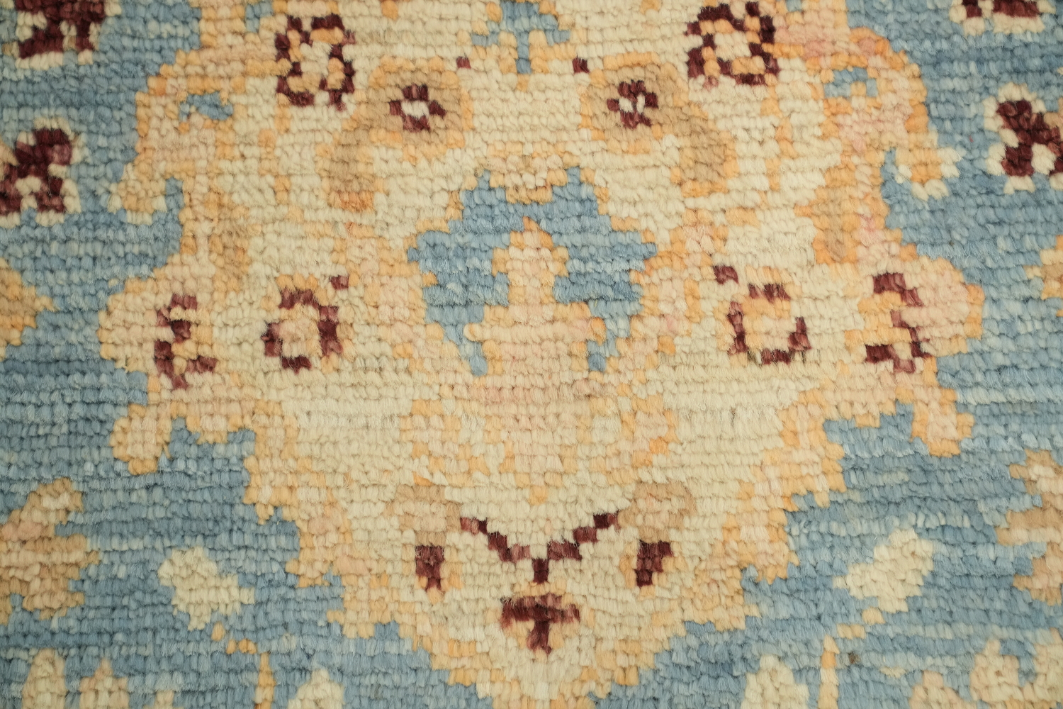 Vegetable Dye Oushak Turkish Foyer Rug 2x4