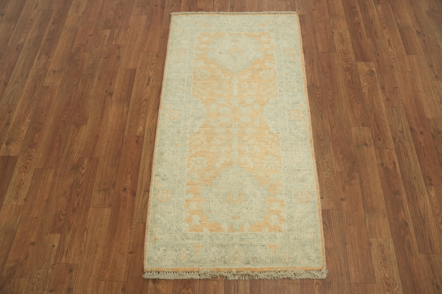 Vegetable Dye Oushak Turkish Accent Rug 2x4