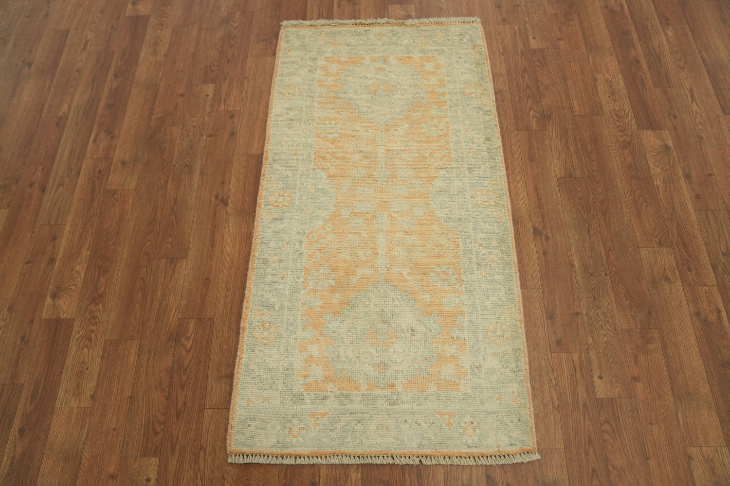 Vegetable Dye Oushak Turkish Accent Rug 2x4