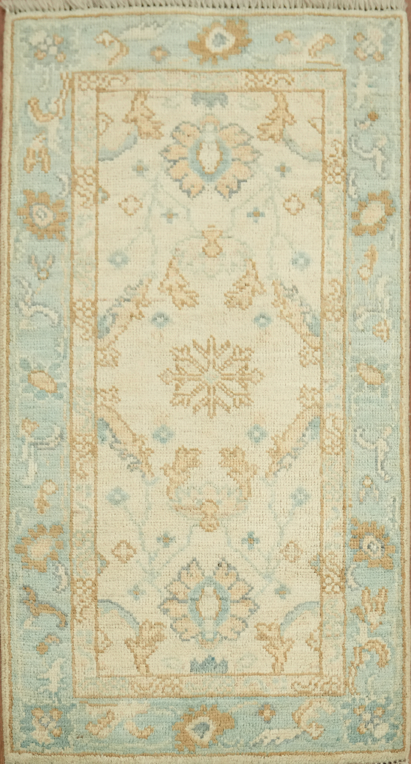 Wool Oushak Vegetable Dye Foyer Rug 2x4