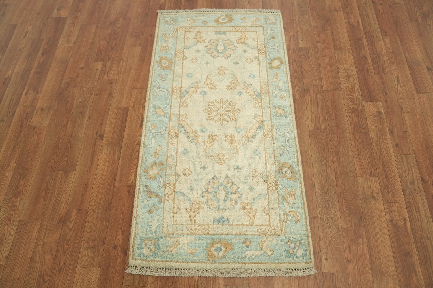 Wool Oushak Vegetable Dye Foyer Rug 2x4