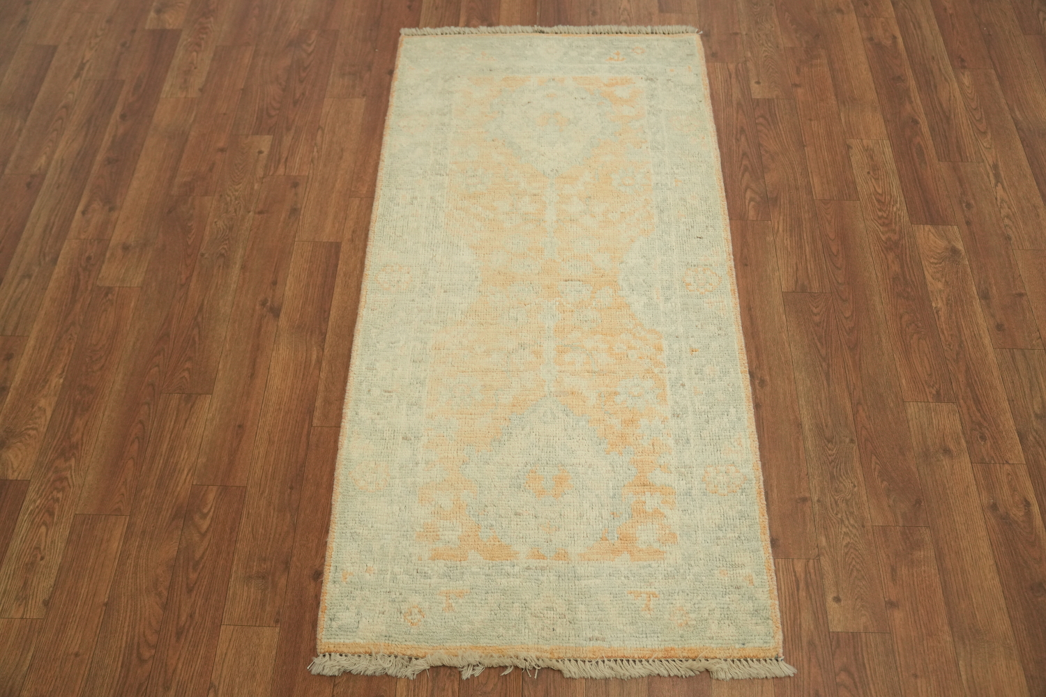 Vegetable Dye Oushak Turkish Foyer Rug 2x4
