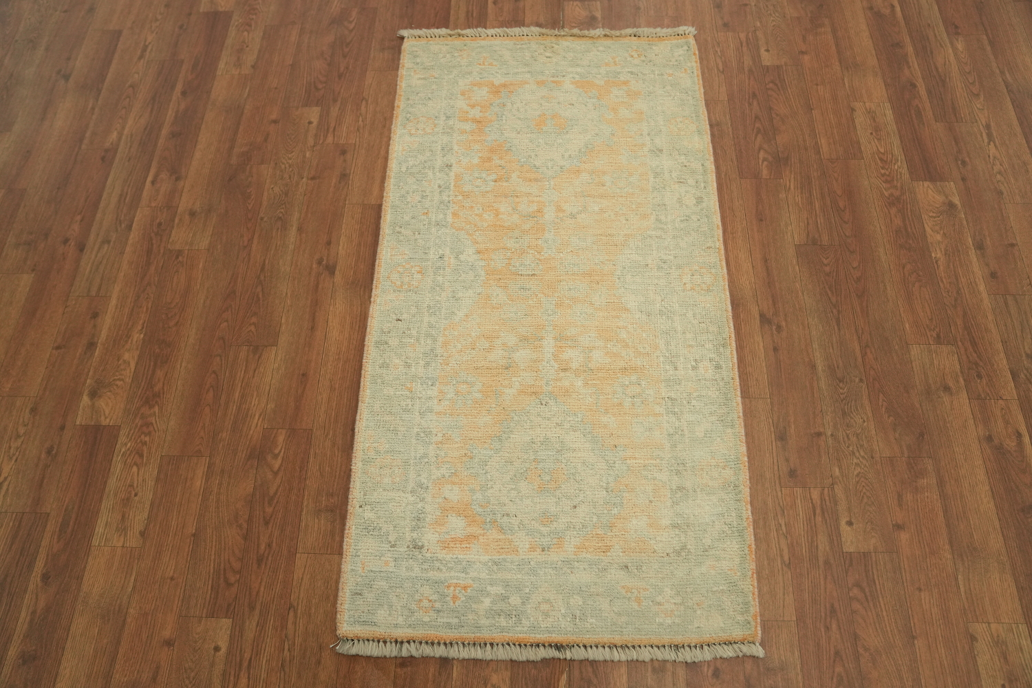 Vegetable Dye Oushak Turkish Foyer Rug 2x4