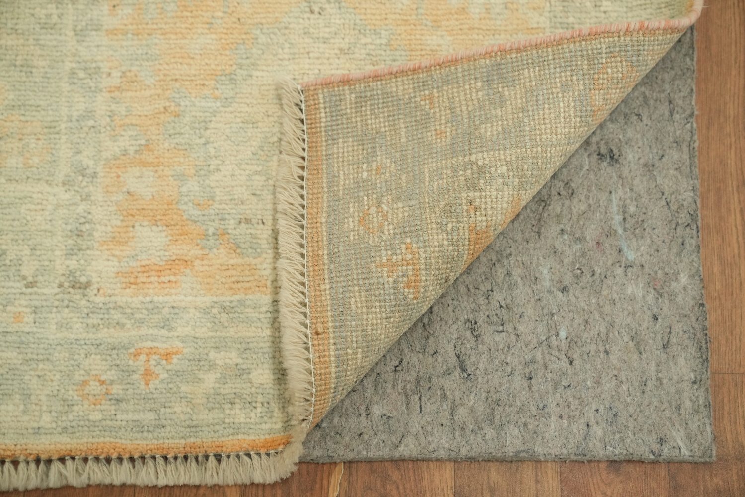 Vegetable Dye Oushak Turkish Foyer Rug 2x4