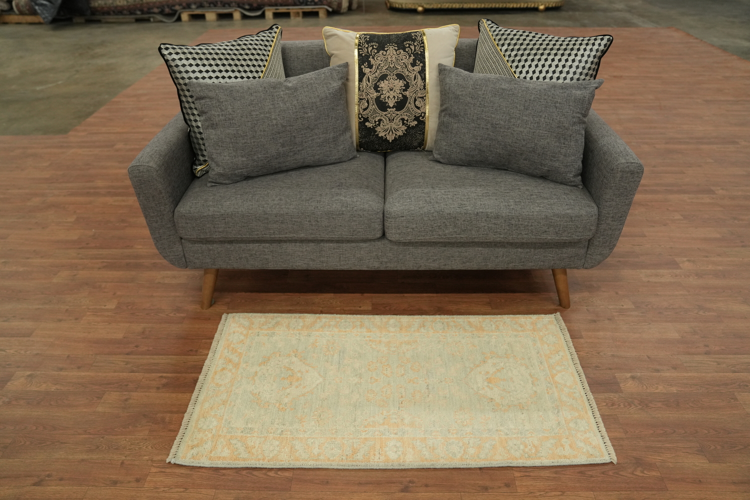 Vegetable Dye Oushak Oriental Accent Rug 2x4