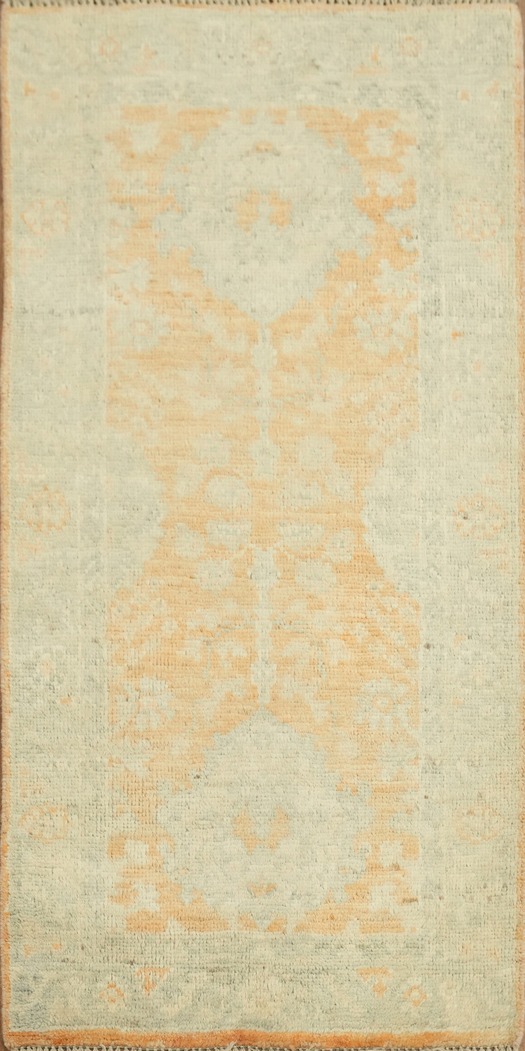 Vegetable Dye Oushak Turkish Accent Rug 2x4