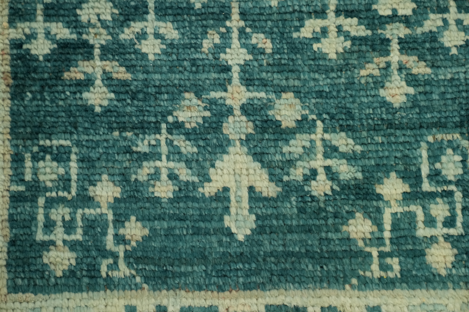 Teal Green Oushak Turkish Accent Rug 2x4