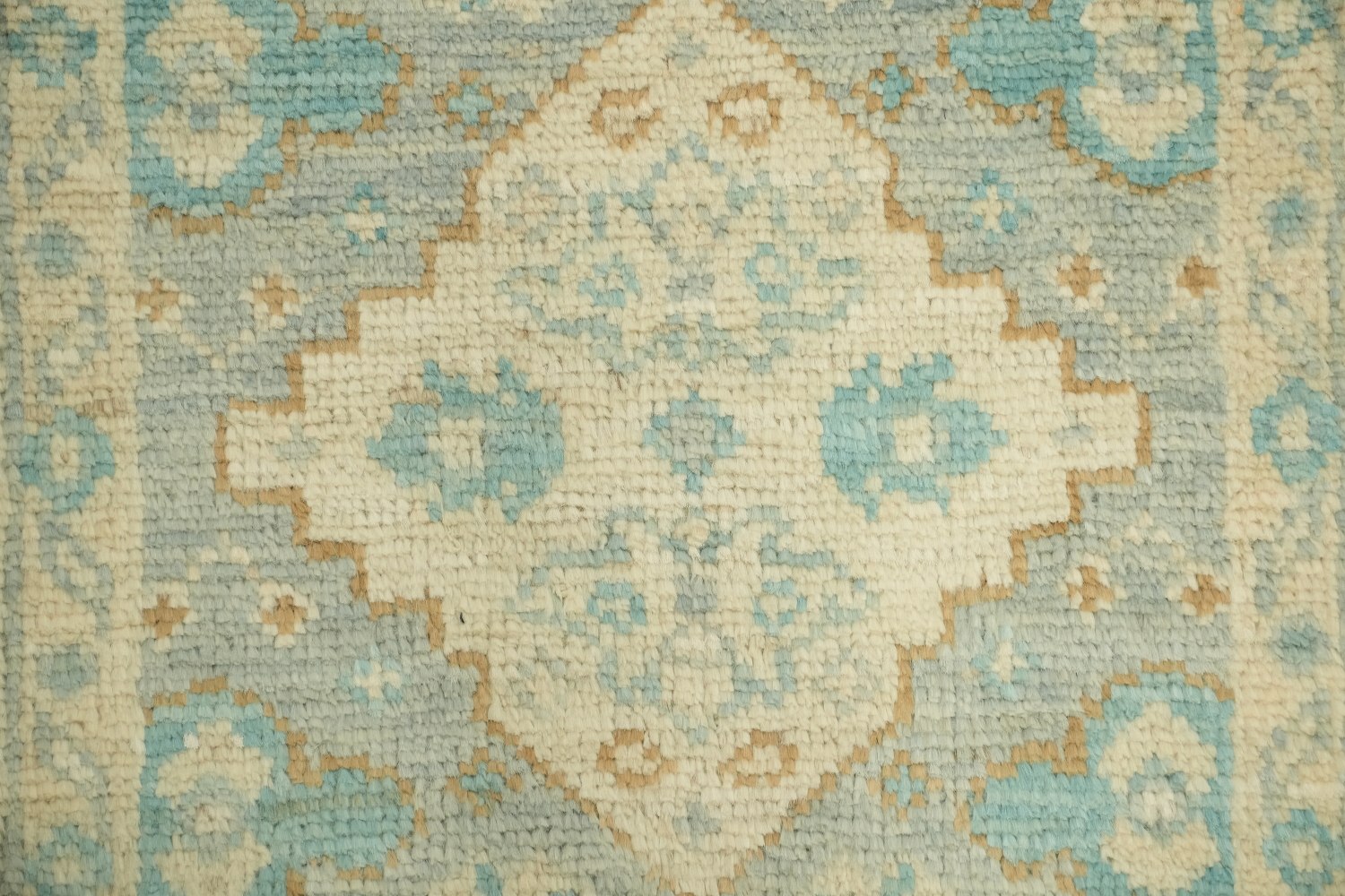 Muted Color Oushak Vegetable Dye Accent Rug 2x4