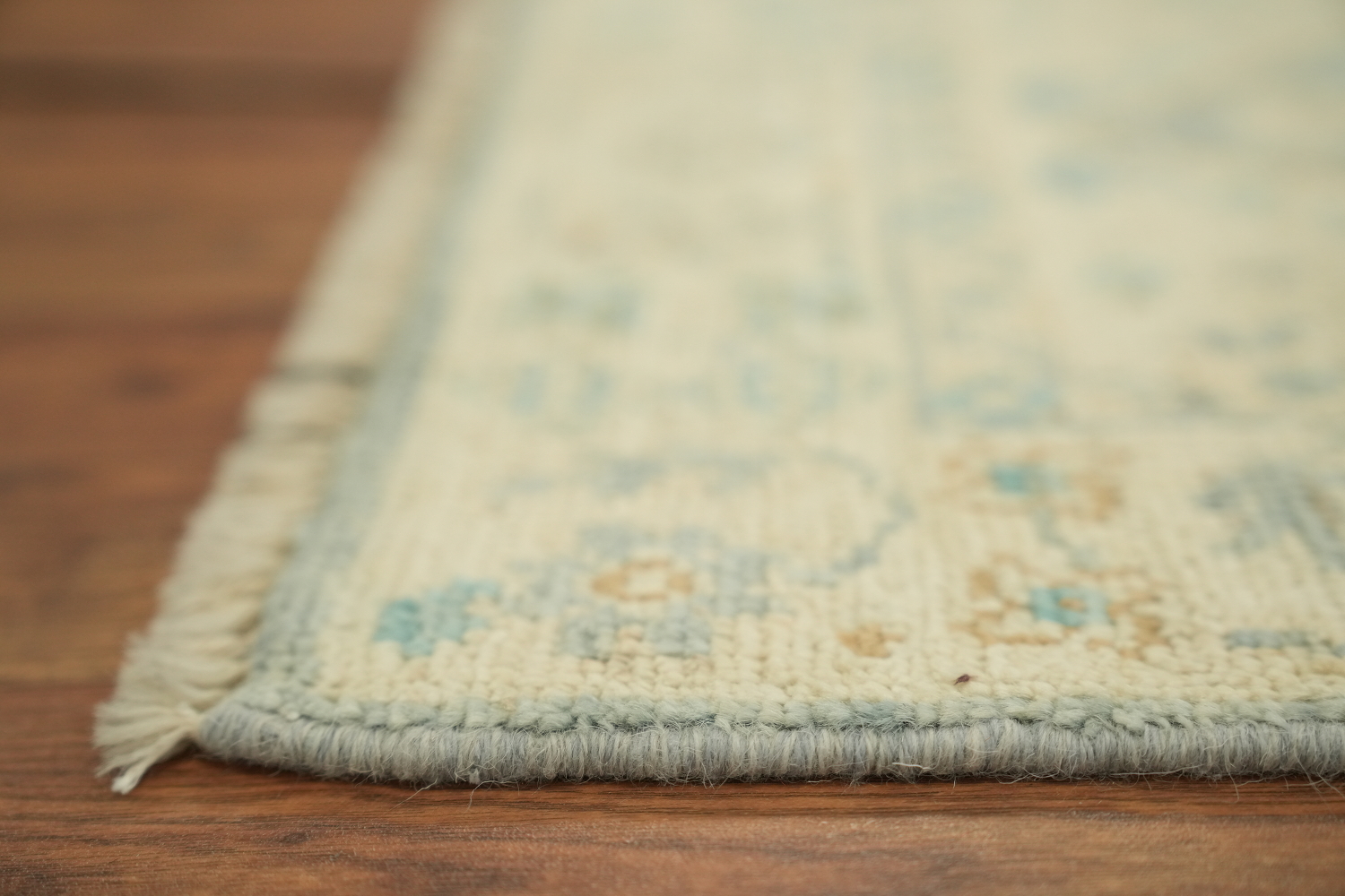 Muted Color Oushak Vegetable Dye Accent Rug 2x4