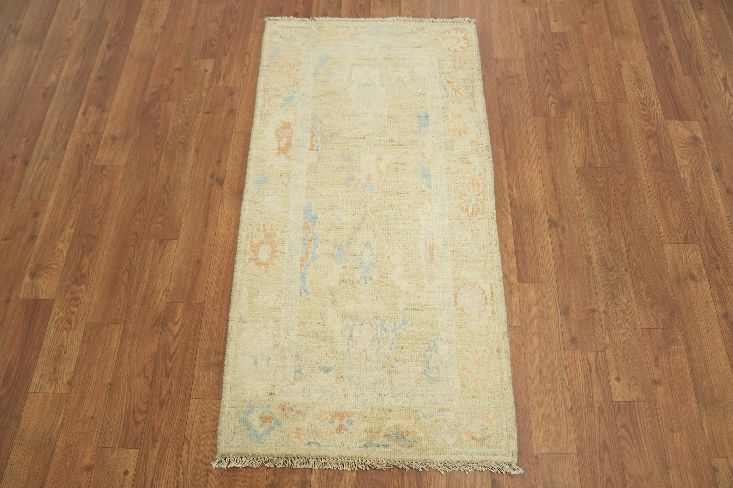 Vegetable Dye Oushak Wool Accent Rug 2x4