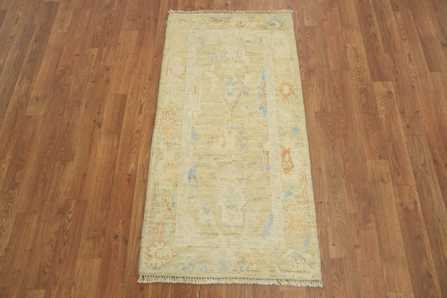 Vegetable Dye Oushak Wool Accent Rug 2x4