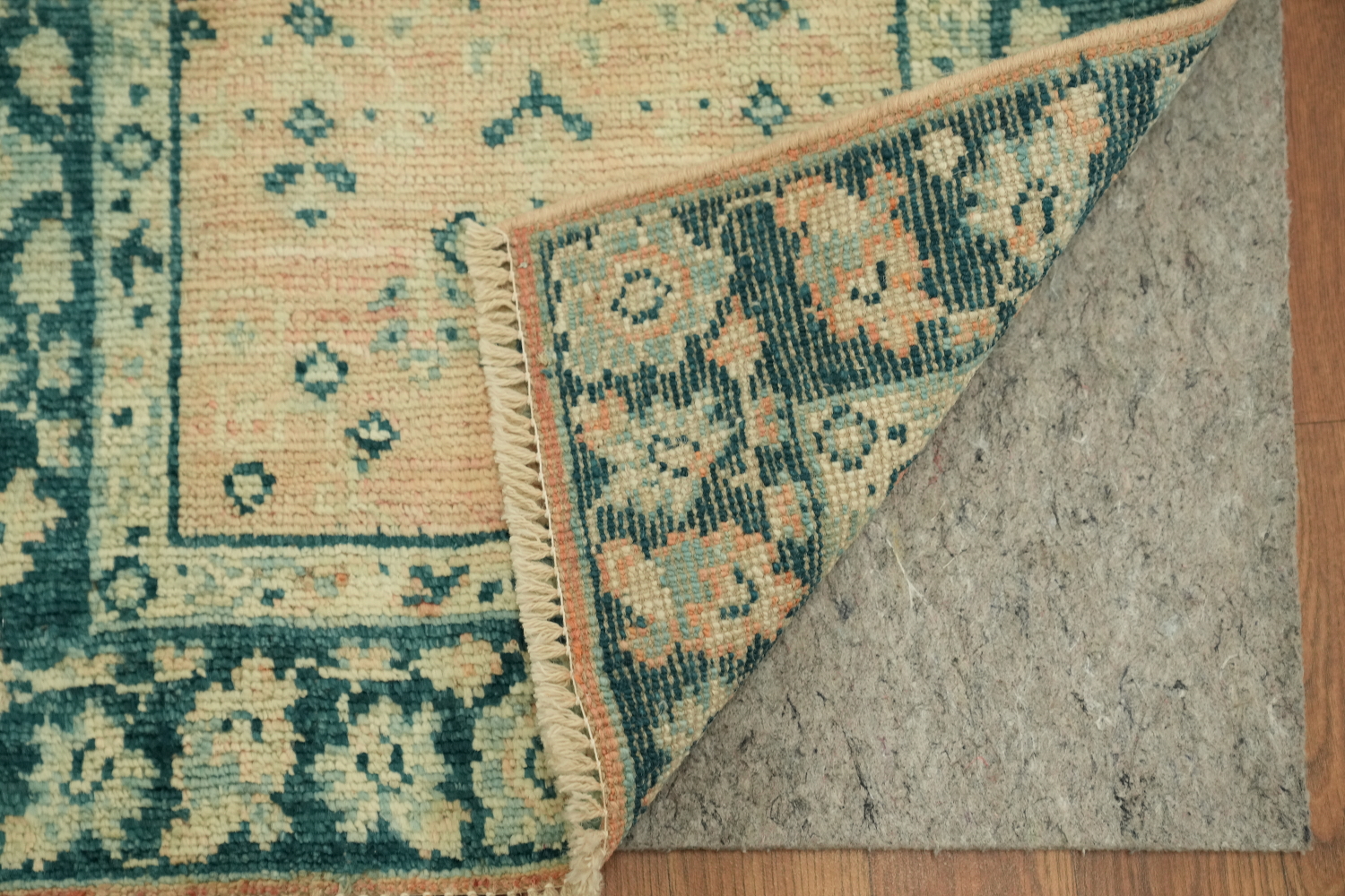 Vegetable Dye Oushak Turkish Foyer Rug 2x4