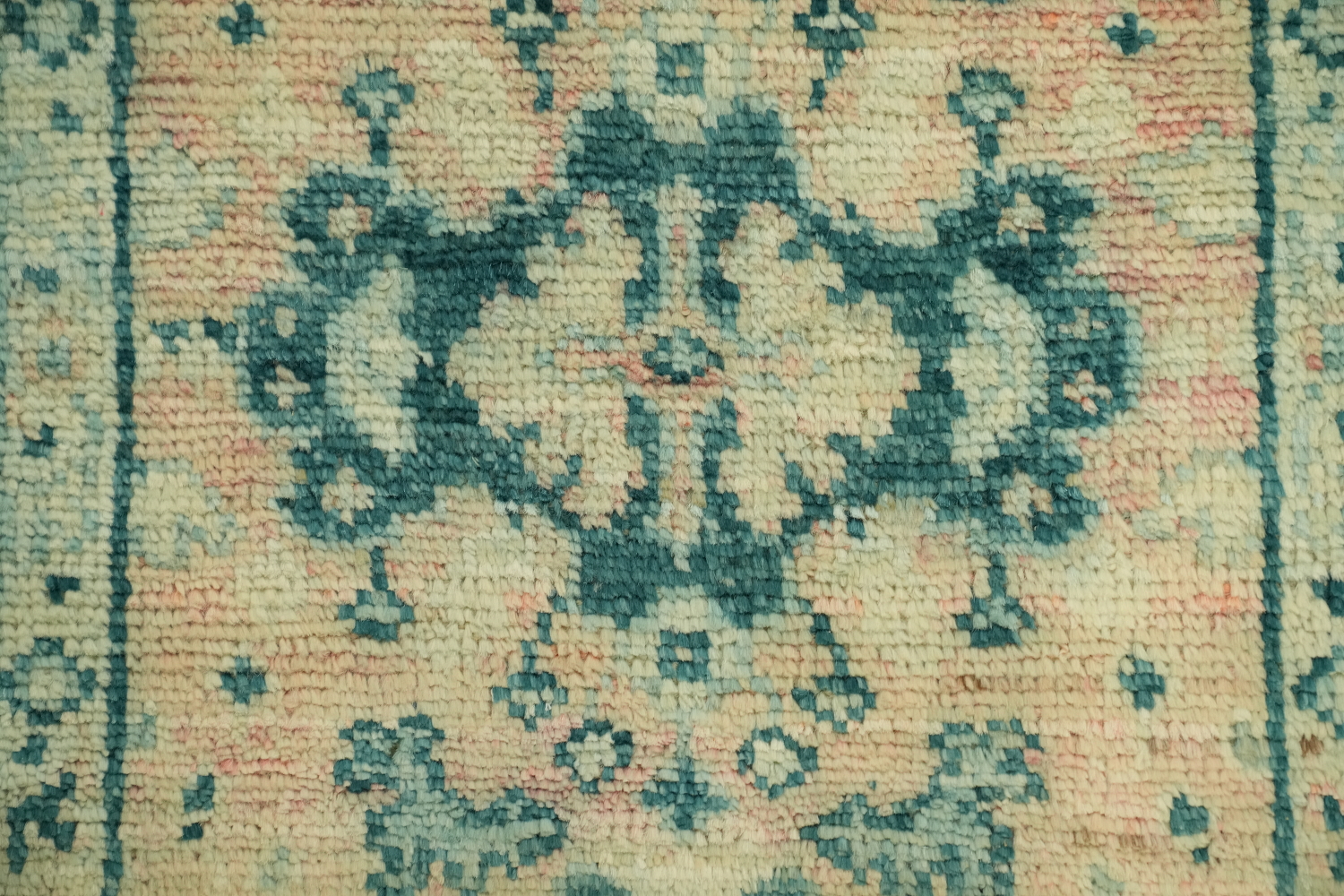 Vegetable Dye Oushak Turkish Foyer Rug 2x4