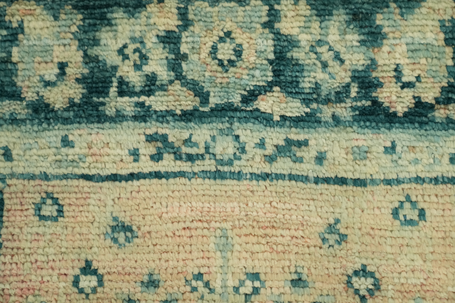 Vegetable Dye Oushak Turkish Foyer Rug 2x4