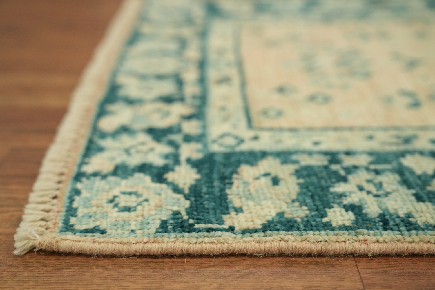Vegetable Dye Oushak Turkish Foyer Rug 2x4