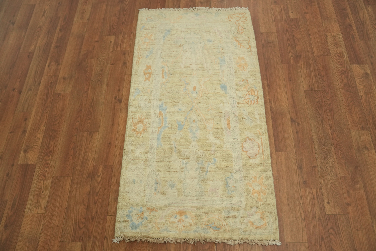 Handmade Oushak Vegetable Dye Accent Rug 2x4