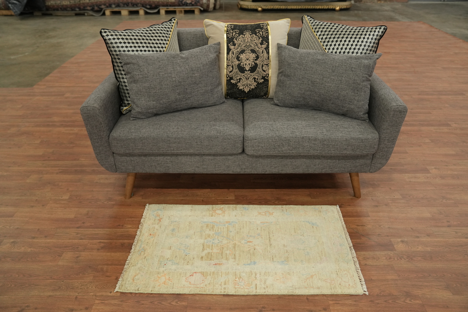 Vegetable Dye Oushak Oriental Foyer Rug 2x4