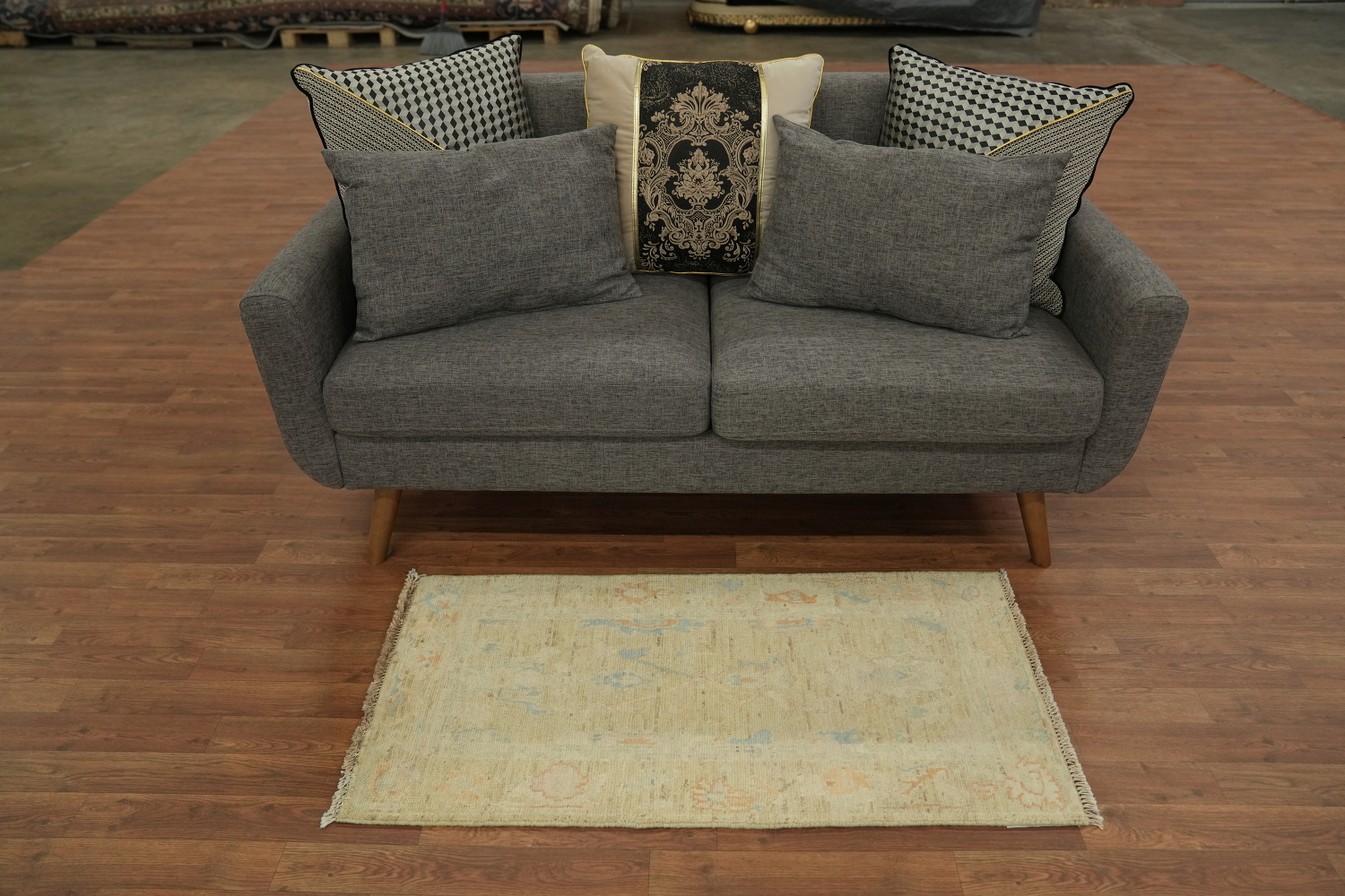 Oushak Vegetable Dye Oriental Accent Rug 2x4